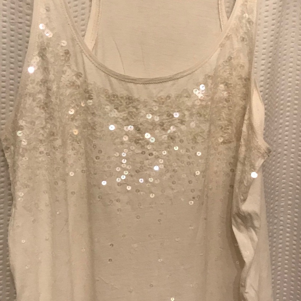 Lucky Brand sequined razorback tank